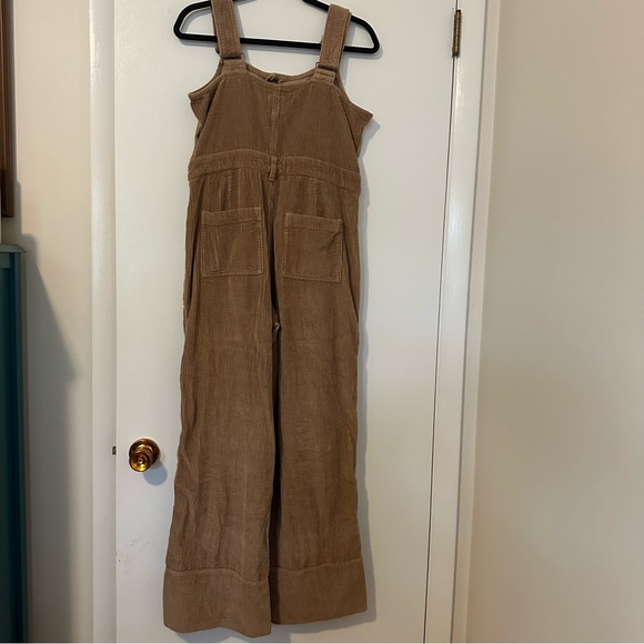 Aerie Corduroy Kick Flare Overall Womens Large Tan - Picture 11 of 12